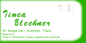 timea blechner business card